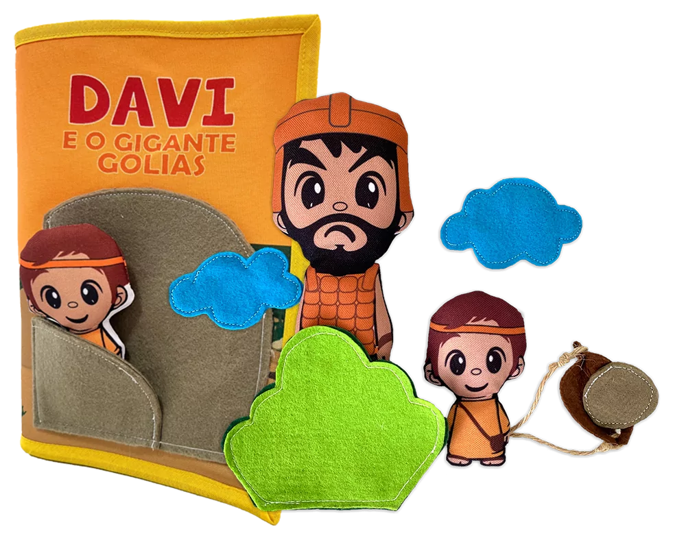 Kit 2 Livros Infantis Bíblicos – Davi e Golias / Adão e Eva - Imagem 11