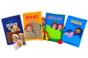 coleção de livros bíblicos infantis interativos Zigzag Friends